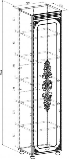 Шкаф Ассоль плюс АС-531К правый ваниль
