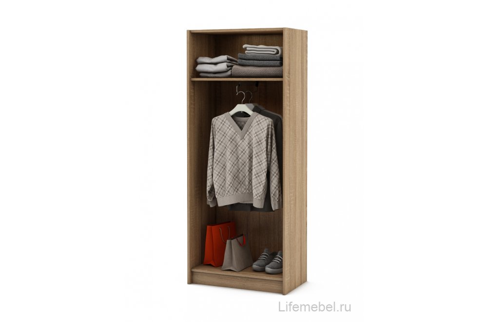 Шкаф Август-3 платяной дуб сонома / белый