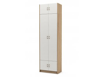 Платяной шкаф Август-6 платяной с антресолью дуб сонома / белый