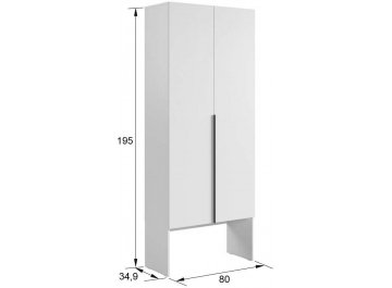 Распашной шкаф Баско L800 графит