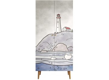 Распашной шкаф Бербер (Berber) BB08/Print_51 разноцветный