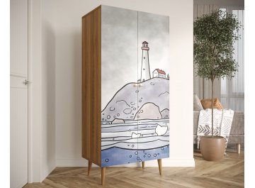 Распашной шкаф Бербер (Berber) BB08/Print_51 разноцветный