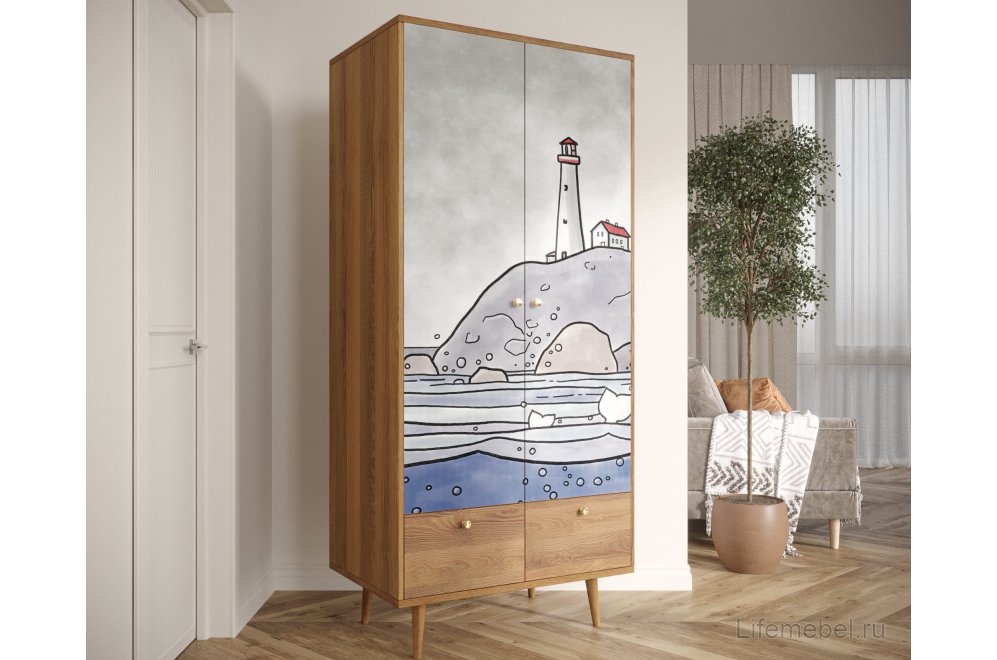 Шкаф Бербер (Berber) BB16/Print_51 разноцветный