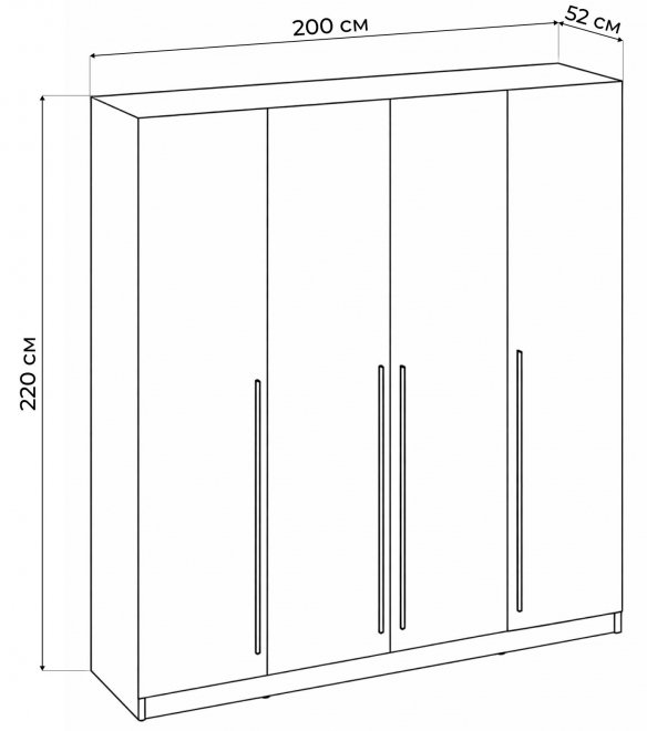 Шкаф Бирма ШК-2000 белое дерево / белое дерево