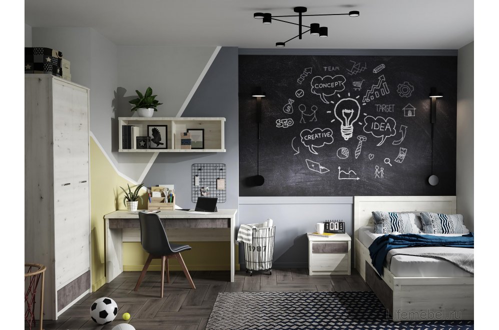 Шкаф Bjork 2DG1S ольха полярная / оникс