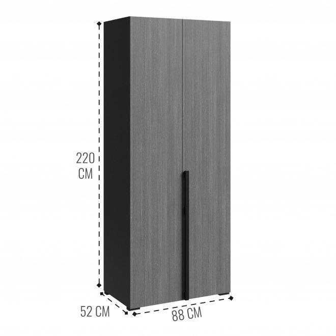 Шкаф Болонья СБЛ-03 2-х дверный серый