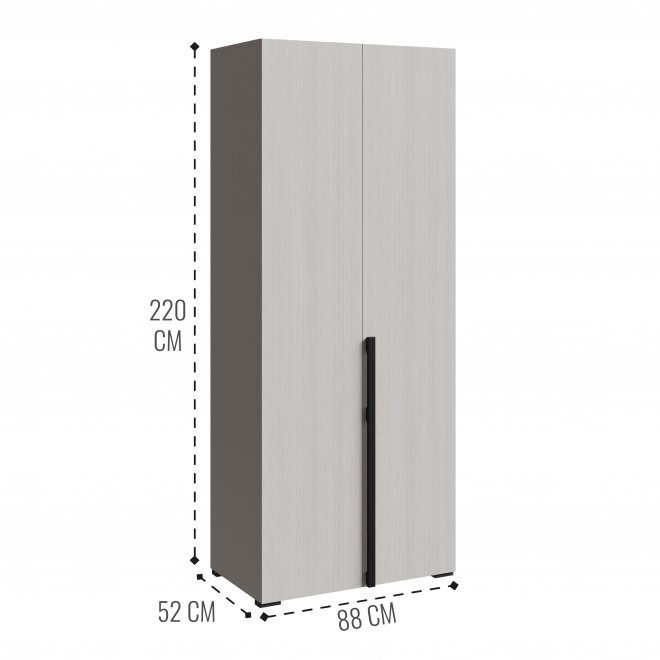 Шкаф Болонья СБЛ-04 2-х дверный кашемир