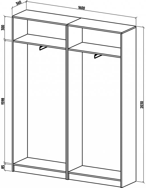 Шкаф Бостон-15 дуб золотистый