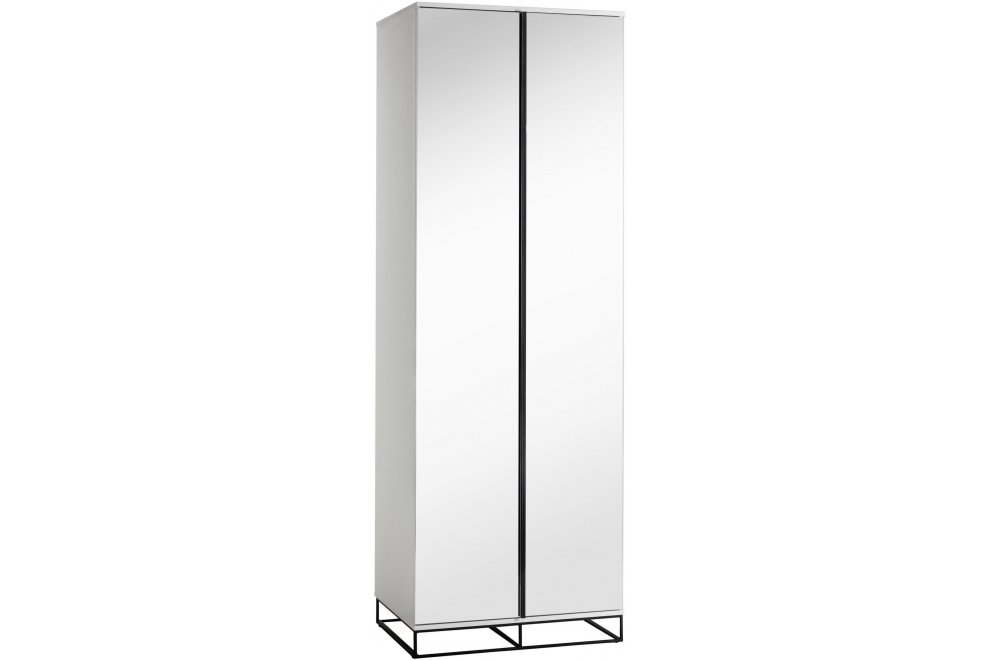 Шкаф City 60 двухстворчатый с зеркалом белый