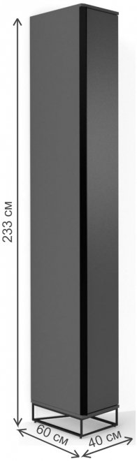 Шкаф City универсальный переходной 40/60 графит