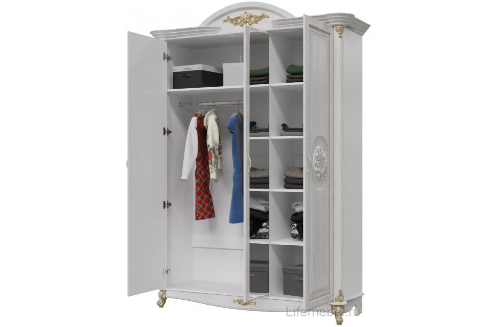 Шкаф Да Винчи 3-хдверный белый
