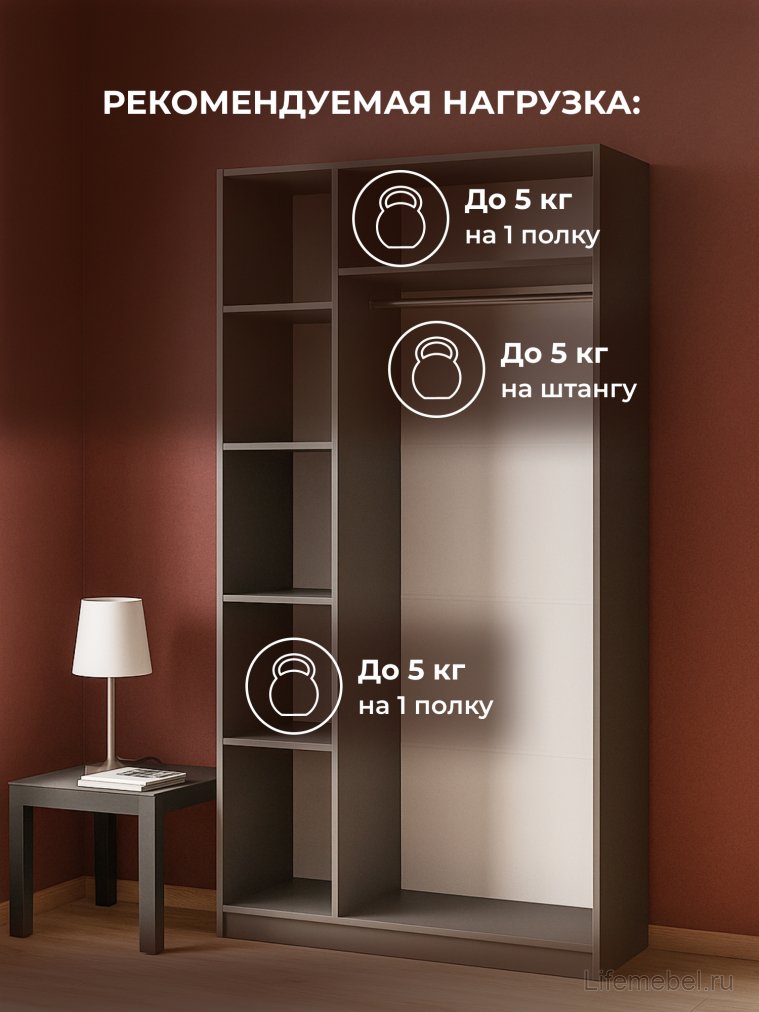 Шкаф Даиго трехстворчатый графит серый