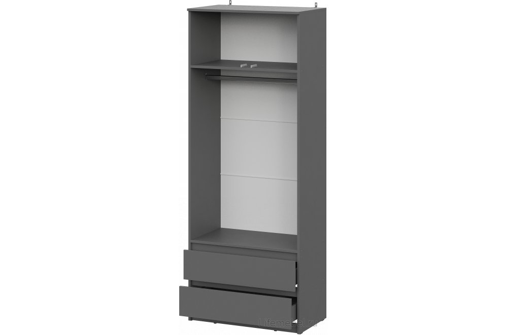 Шкаф Денвер с ящиками графит серый