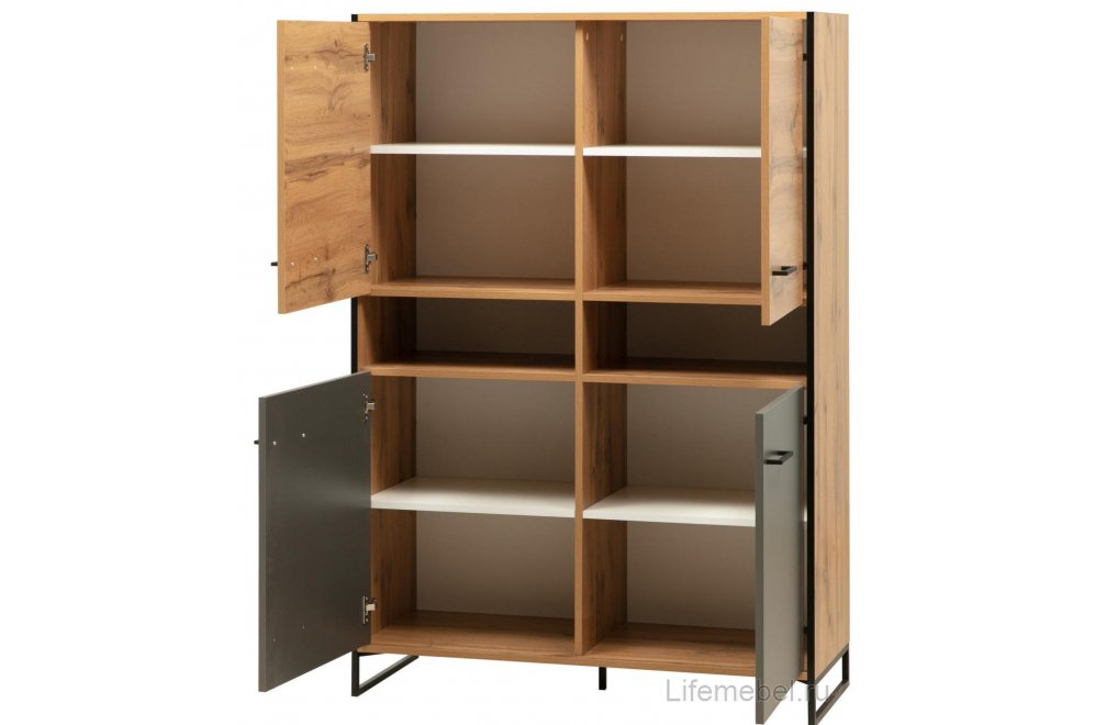 Шкаф Доната 46.02 дуб вотан / диамант серый