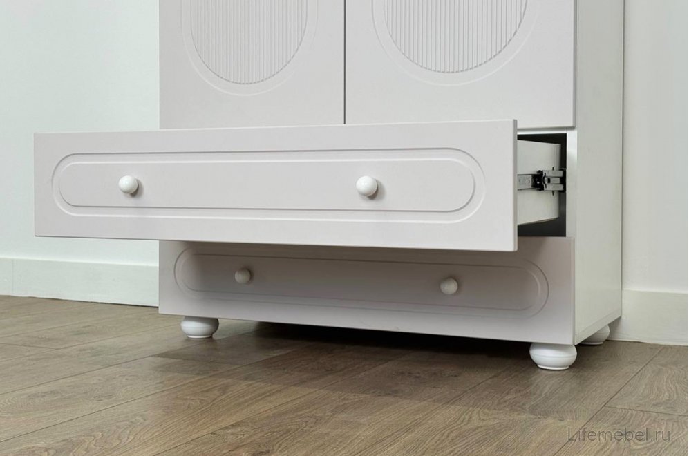 Шкаф двухдверный Милана белое дерево / сакура