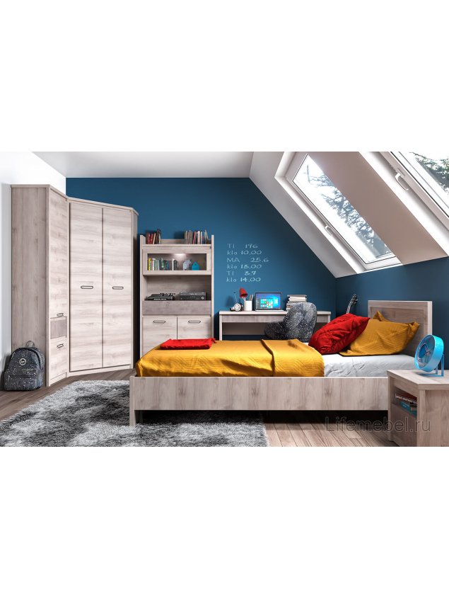 Шкаф Джаз 1V2D1S каштан найбори / оникс