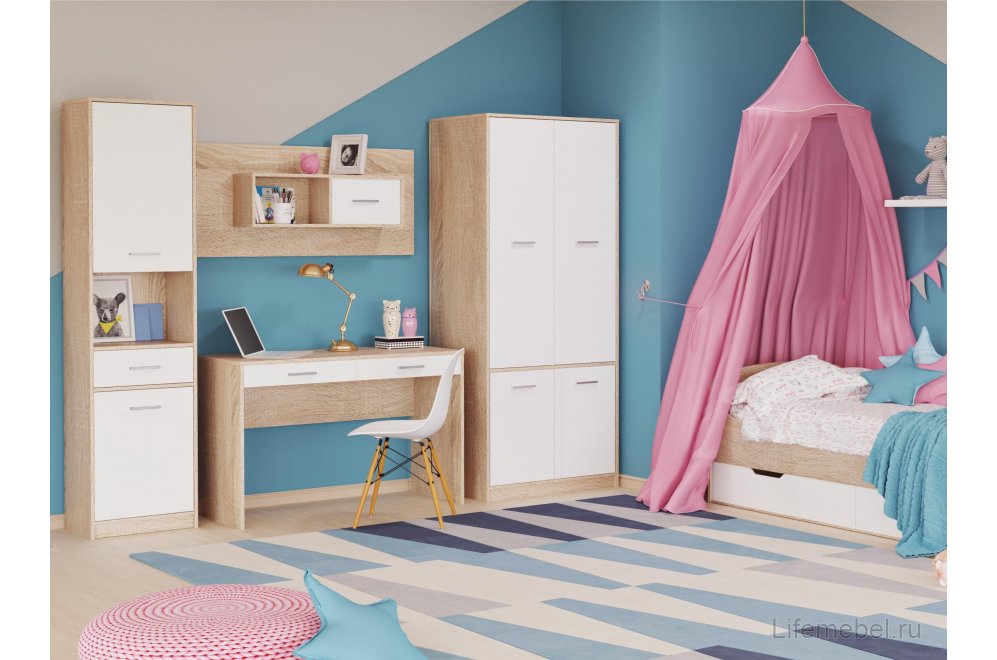 Шкаф Джица дуб сонома / белый