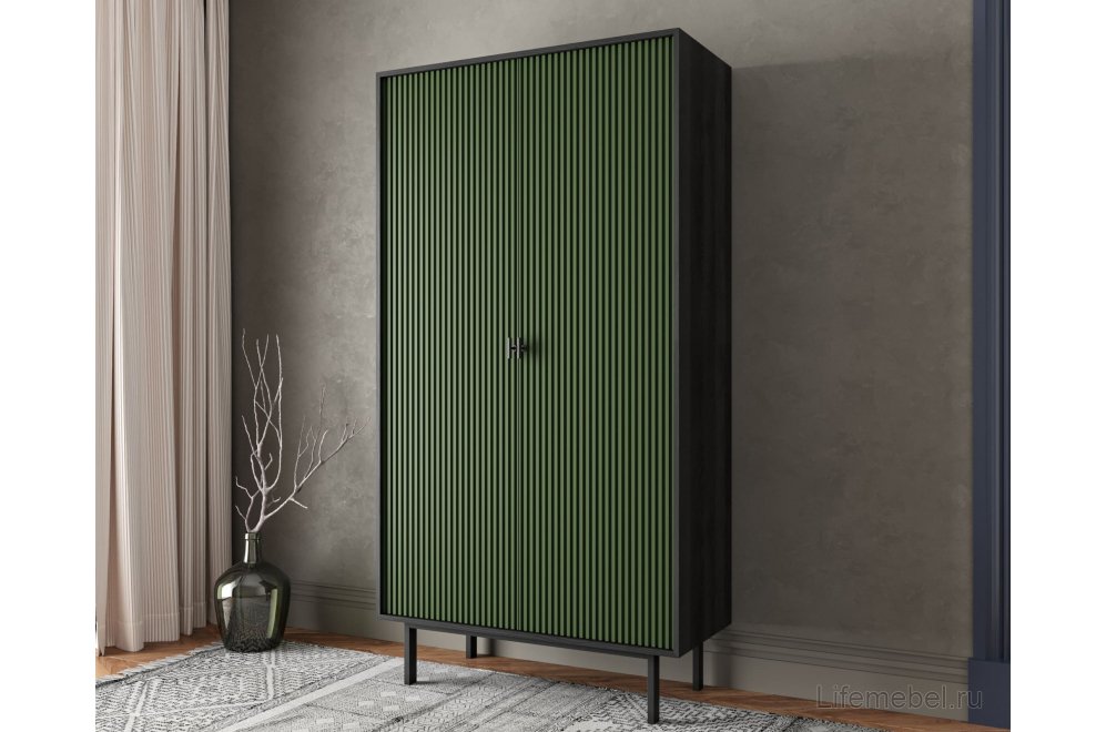 Шкаф Эмерсон (Emerson) EM091/green/L черный
