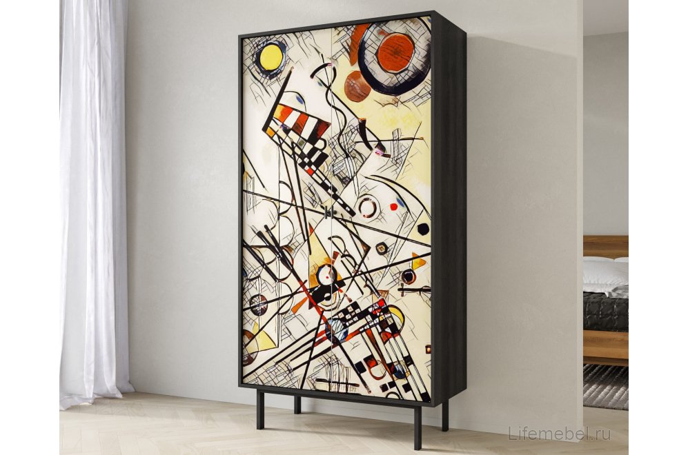 Шкаф Эмерсон (Emerson) EM091/Print_01 черный