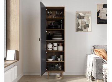 Шкаф распашной Эмерсон (Emerson) EM101/7024/L коричневый