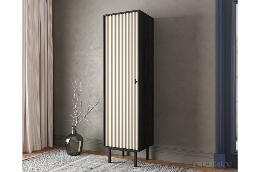 Шкаф Эмерсон (Emerson) EM101/milky/L черный