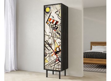 Распашной шкаф Эмерсон (Emerson) EM101/Print_01 черный