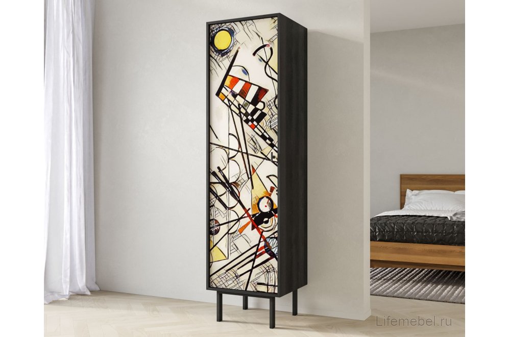 Шкаф Эмерсон (Emerson) EM101/Print_01 черный