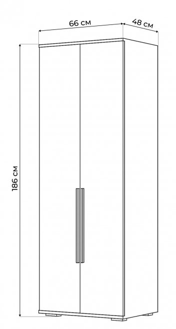 Шкаф Филеста 2-ств. шиншилла серая