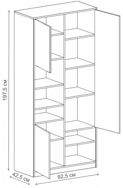 Шкаф трехдверный Фрегат