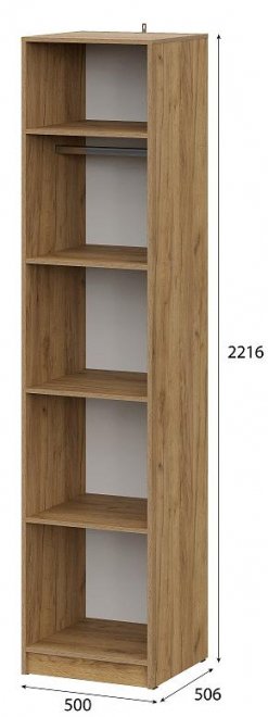 Шкаф Гисса дуб крафт золотой / графит серый