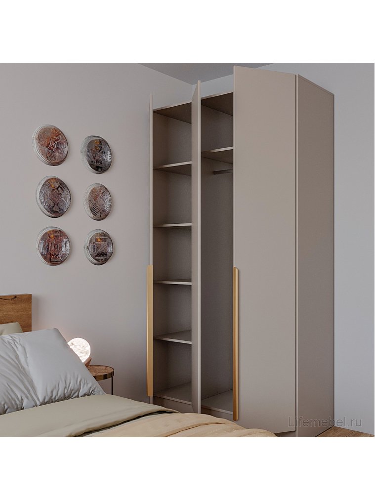 Шкаф Голд Бостон 120 бежевый / глиняный серый ЛДСП