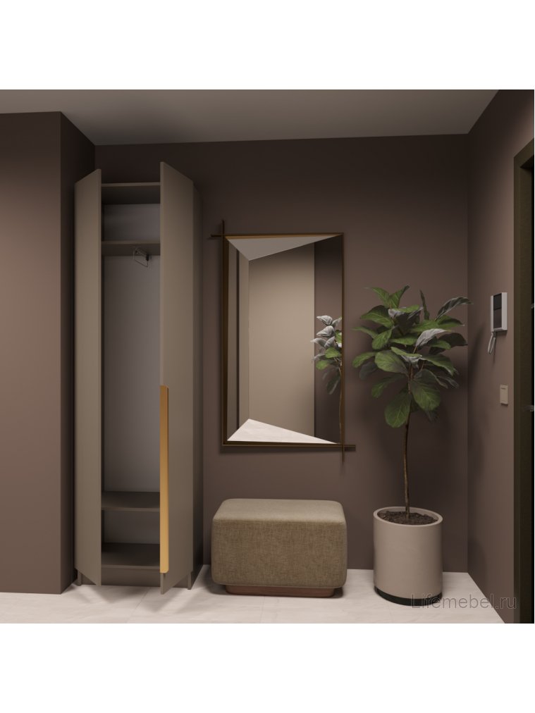 Шкаф Голд Бостон 60 глиняно-серый