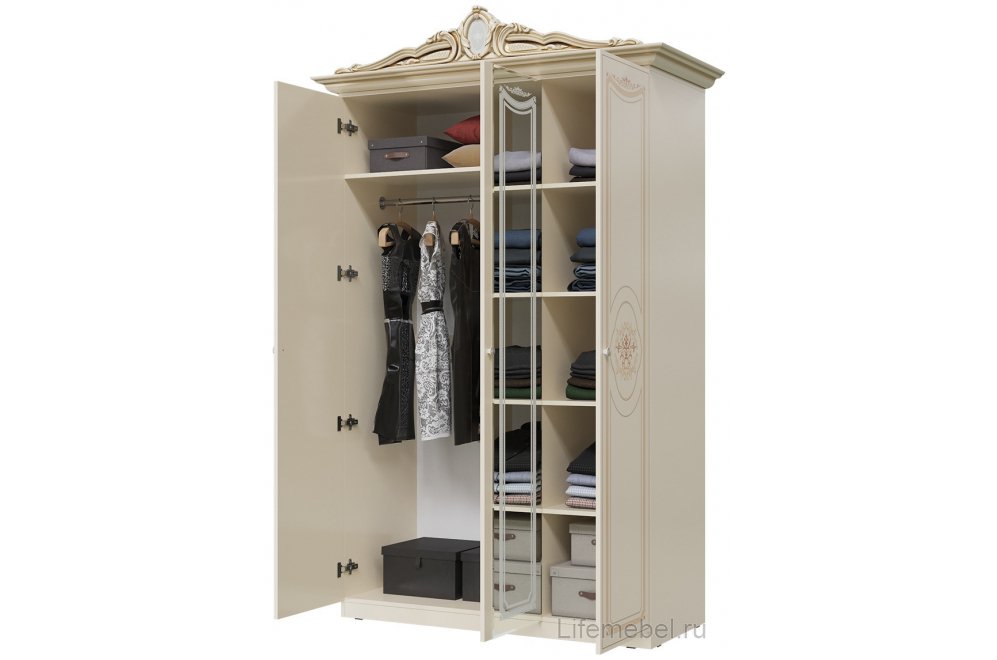 Шкаф Грация 147 слоновая кость