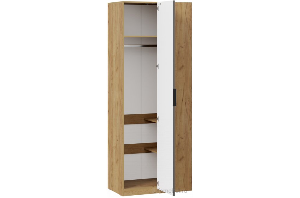 Шкаф Хилтон угловой дуб крафт золотой / белый матовый