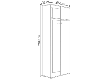 Платяной шкаф Козеф дуб сонома / белый премиум