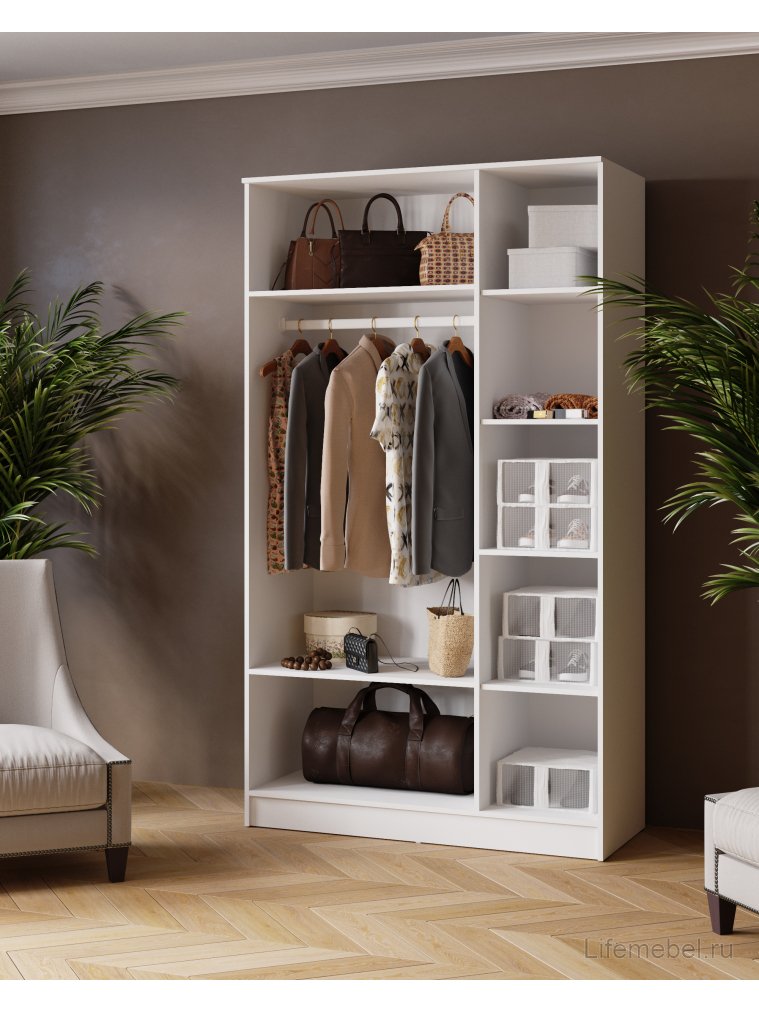 Шкаф Ларс 120 белый / дуб крафт золотой