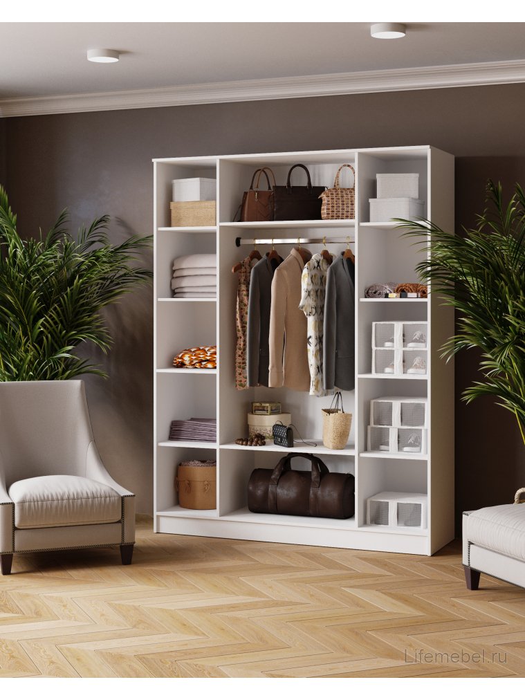 Шкаф Ларс 160 белый ЛДСП