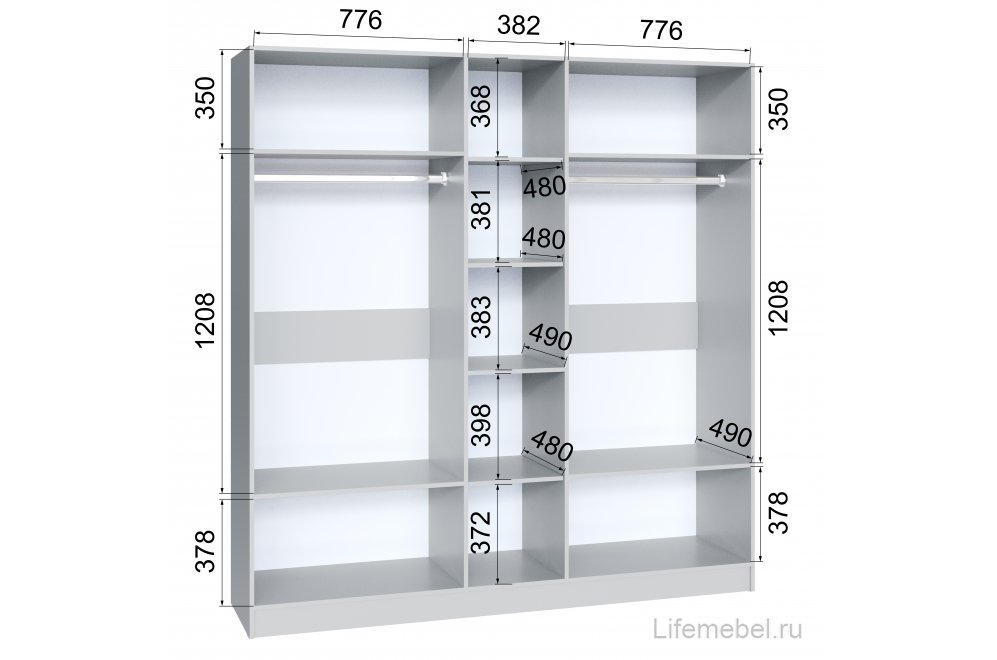 Шкаф Ларс (2,0) серый камень