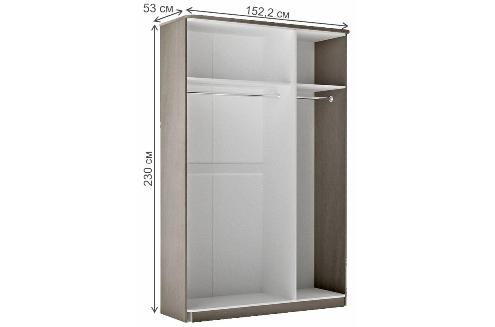 Шкаф Лацио 3-х дверный серый камень