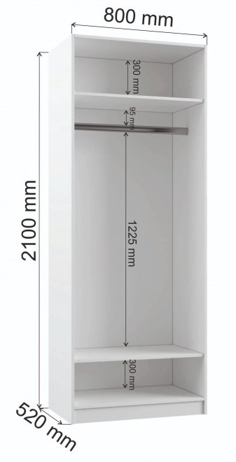 Шкаф Мадера ШМ2 лдсп белый