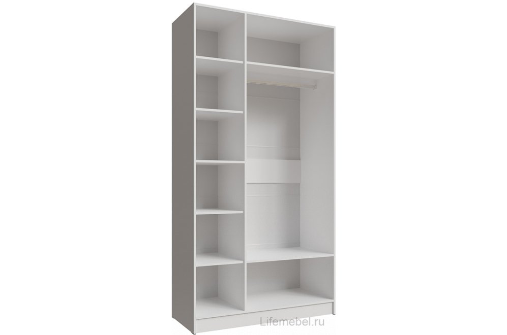 Шкаф 1,2м Мадрид с зеркалом белый