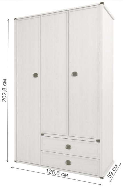 Шкаф Magellan 3DG2S сосна винтаж