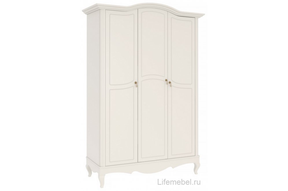 Шкаф Малонн Ави белый трехстворчатый