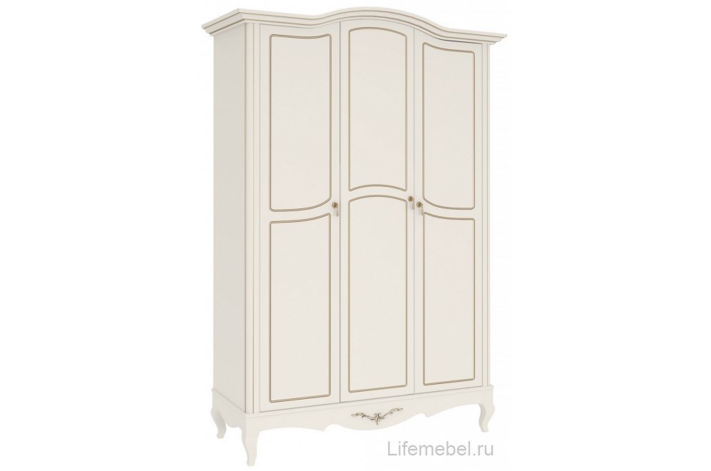 Шкаф Малонн Ави белый трехстворчатый