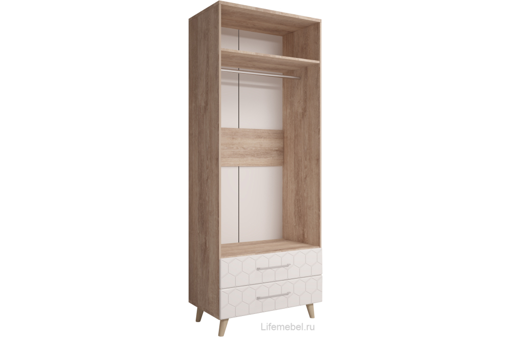 Шкаф Мариус М-01 дуб баррик / белый матовый