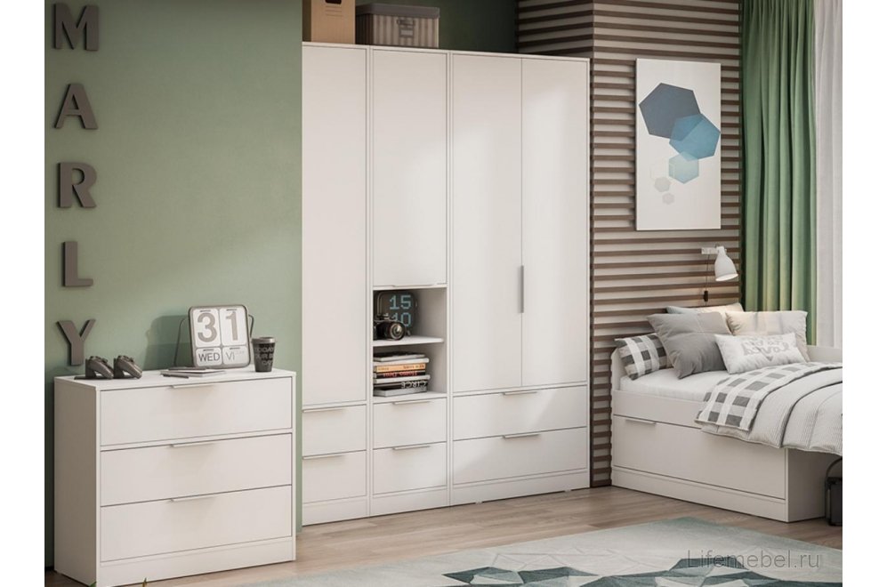 Шкаф Марли для одежды белый