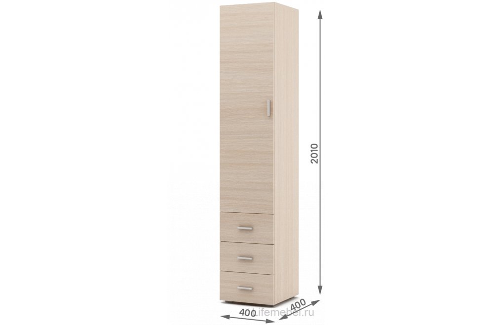 Шкаф Мартин-1 бельевой дуб молочный