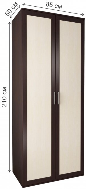 Шкаф Мебелайн-5 венге / дуб молочный