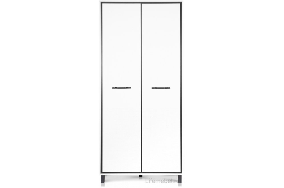 Шкаф Мельбурн 1403.М2 белый / черный