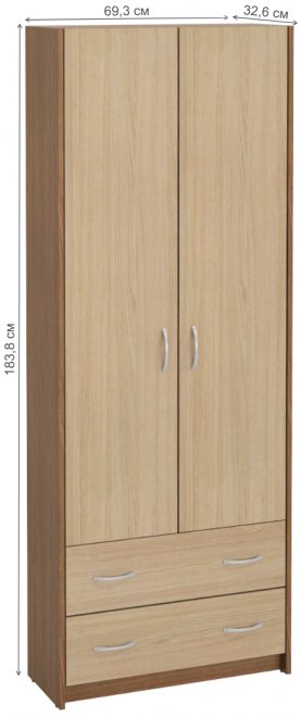 Шкаф Милана-13 ясень темный / ясень светлый